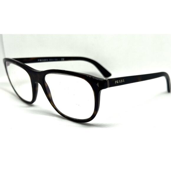 PRADA VPR 17R 2AU 1O1 WAYFARER BROWN TURTOISE RX EYEGLASSES FRAME 54-19-145 - Picture 1 of 7